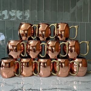 12 Copper Moscow Mule Mugs